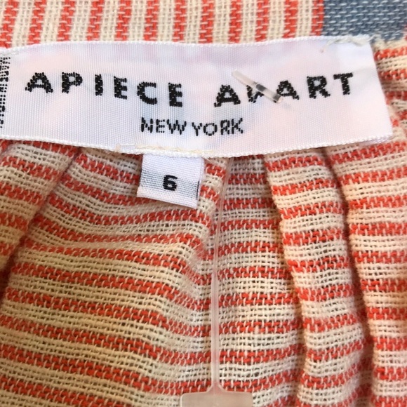 NWT! A Piece Apart SZ 6, striped shirred Agata top - Picture 5 of 9